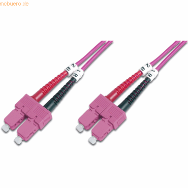Assmann LWL Patchk., SC/SC MM OM4 - 50/125 µ, Duplex, RAL4003, 2m Assmann LWL Patchk., SC/SC MM OM4 - 50/125 µ, Duplex, RAL4003, 2m von Assmann