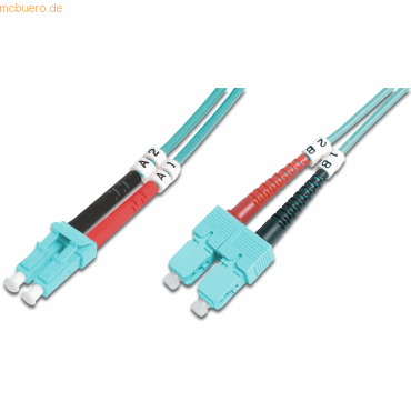 Assmann LWL Patchk.,LC/SC Multimode 50/125 µ, Duplex 2m, Klasse OM3 Assmann LWL Patchk.,LC/SC Multimode 50/125 µ, Duplex 2m, Klasse OM3 von Assmann