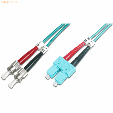 Assmann LWL Patchk.,ST/SC Multimode 50/125 µ, Duplex 2m, Klasse OM3 Assmann LWL Patchk.,ST/SC Multimode 50/125 µ, Duplex 2m, Klasse OM3 von Assmann