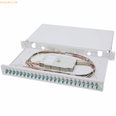 Assmann Spleißbox, 1U, Equipped 24xLC duplex,M25 Schraube OM3, Adapter von Assmann