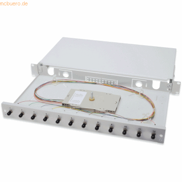 Assmann Spleißbox, 1U, Equipped 6x LC duplex,M25 Schraube,OM4, Adapter von Assmann