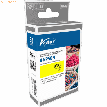Astar Tintenpatrone Astar AS16023 gelb von Astar