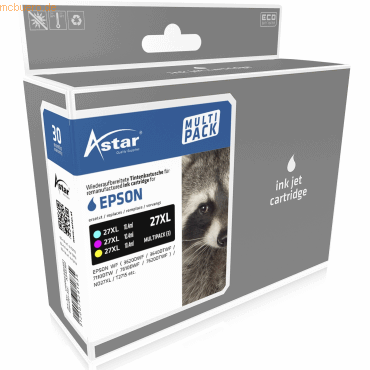Astar Tintenpatrone Epson 27XL Multipack cyan/magenta/gelb von Astar