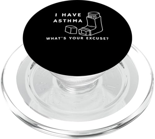 Asthma What's Your Excuse? Lustiger Asthma-Inhalator PopSockets PopGrip für MagSafe von Asthma What's Your Excuse? Funny Asthma Inhaler