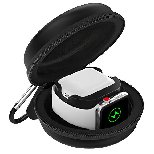 Astorgos Aufbewahrungsbox Kompatibel mit Apple Watch Serie 10/9/8/7/6/5/4/3/2/1/SE,Tragbares Reiseetui für iWatch 46mm 45mm 44mm 42mm 41mm 40mm 38mm AirPods Pro/3/2/1 Ladedock, Schwarz Astorgos Aufbewahrungsbox Kompatibel mit Apple Watch Serie 10/9/8/7/6/5/4/3/2/1/SE,Tragbares Reiseetui für iWatch 46mm 45mm 44mm 42mm 41mm 40mm 38mm AirPods Pro/3/2/1 Ladedock, Schwarz von Astorgos
