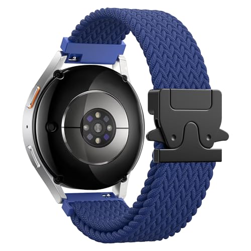 Astorgos Geflochtenes Armband für Samsung Galaxy Watch 7 6 5 4 FE 40mm 44mm/Watch 6 4 Classic 43mm 47mm 42mm 46mm/5 Pro 45mm/3 41mm/Active 2, 20mm Elastisches Nylon Sport Band für Herren Damen, MB von Astorgos