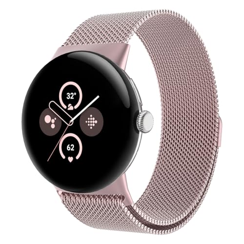 Astorgos Metall Armband Kompatibel mit Google Pixel Watch 1/2/3 41mm, Magnetisches Edelstahl Ersatzarmband Uhrenarmband für Damen Herren, Rosa Astorgos Metall Armband Kompatibel mit Google Pixel Watch 1/2/3 41mm, Magnetisches Edelstahl Ersatzarmband Uhrenarmband für Damen Herren, Rosa von Astorgos