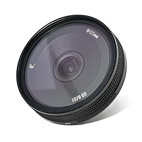 AstrHori 10 mm F8 II Ultra-Weitwinkel-Fischaugen-APS-C Manuelles Prime-Objektiv, kompatibel mit Panasonic Olympus M43-Mount spiegellose Kamera G1,G2,G3,G5,G6,G7,G9,GH1,GH2,GH3,GH4,GX1,GX7 (Schwarz) von AstrHori