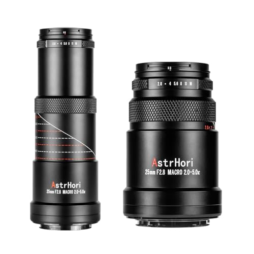 AstrHori 25mm F2.8 Ultra Macro Objektiv für Vollformatkamera 2X-5X Vergrößerung (Canon RF) von AstrHori