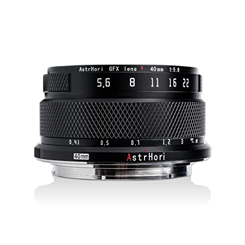 AstrHori 40 mm F5.6 Manuelles Mittelformat-Prime-Objektiv für FUJIFILM GFX Mount GFX 50SII, GFX100, GFX100 IR Ver, GFX 50S, GFX 50R, GFX 100S von AstrHori