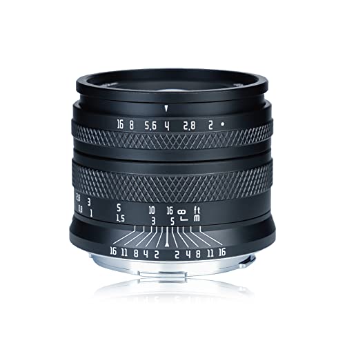 AstrHori 50 mm F2.0 Vollformat-Porträtobjektiv mit großer Blende Kompatibel mit Panasonic LUMIX Olympus Micro 4/3 Mount Mirrorless Camera G1, G2, G3, G5, G6, G9, GH1, GH2, GH3, GH4, GH5 usw von AstrHori