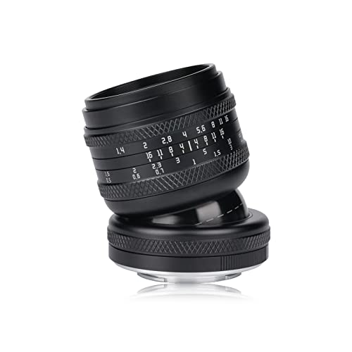 AstrHori 50mm F1.4 Objektiv mit großer Blende Full-Frame-Handbuch 2-in-1-Neigungsobjektiv Kompatibel mit Fuji Fujifilm X-Mount Mirrorless Camera X-T2,X-T3,X-T4,X-T20,X-T30,X-T100,X-A1 usw von AstrHori