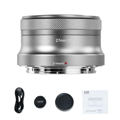 AstrHori AF 27 mm F2.8 Autofokus APS-C Rahmen-Kameraobjektiv, ultrakompaktes Pancake-Objektiv,große Blende,erstklassiges spiegelloses Kameraobjektiv for Nikon Z-Mount ZFC,Z30,Z50(Grau) von AstrHori