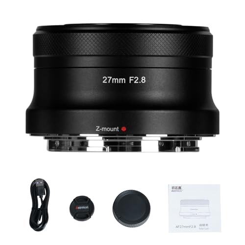 AstrHori AF 27 mm F2.8 Autofokus APS-C Rahmen-Kameraobjektiv, ultrakompaktes Pancake-Objektiv,große Blende,erstklassiges spiegelloses Kameraobjektiv for Nikon Z-Mount ZFC,Z30,Z50(Schwarz) von AstrHori
