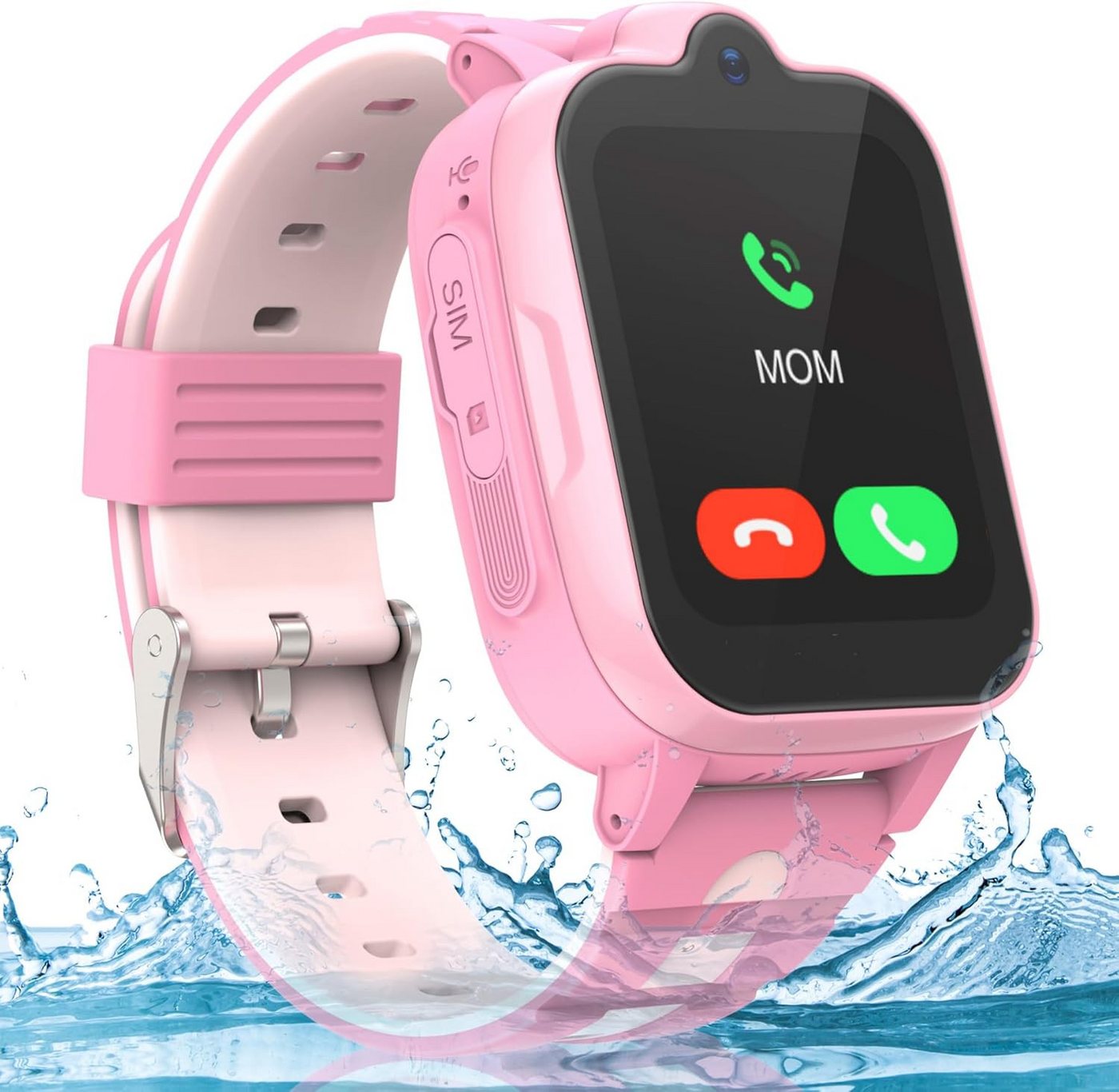 AstraMinds Kontaktverwaltung und Sprachchat Smartwatch (Android, iOS), mit GPS Tracker,Anrufen,Telefonieren Mit WiFi, Videoanruf, SOS, Wecker von AstraMinds