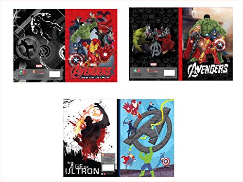 Schreibheft Maxi A4 Avengers, liniert 10 Hefte mit ausgewählten Covern. von Astro Europa