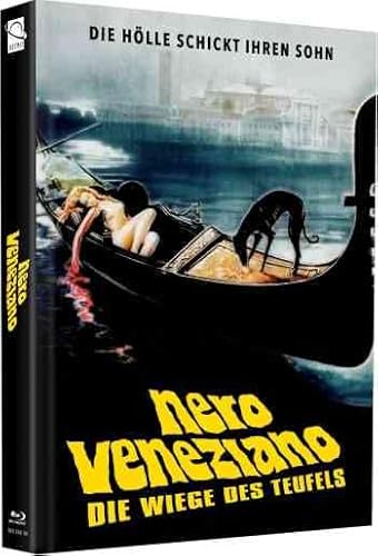 Nero Veneziano - Die Wiege des Teufels ( Schwarzes Venedig / Damned in Venice ) 3-Disc Mediabook Cover I incl. 24 Seitigem Booklet + Wendeposter + 4 x Picture-Cards Blu-Ray + DVD + CD Soundtrack von Astro Records & Filmworks