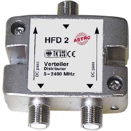 HFD 2  - Sat-Verteiler 2-fach 4-8db 5-2400MHz HFD 2 von Astro Strobel
