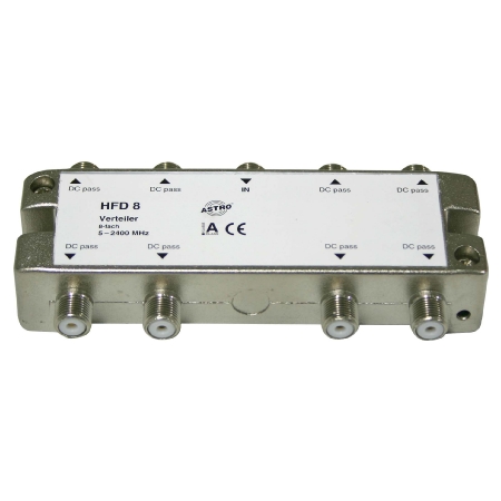 HFD 8  - Sat-Verteiler 8-fach 13-17db 5-2400MHz HFD 8 von Astro Strobel