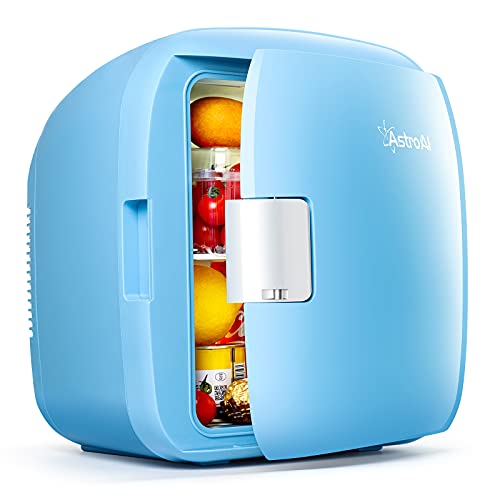 AstroAI 2 in 1 Mini Kühlschrank 9 Liter mit Kühl- und Heizfunktion 12 Volt am Zigarettenanzünder und 230 Volt Steckdose für Autos, Privathaushalte, Büros und Schlafsäle (Blau) von AstroAI