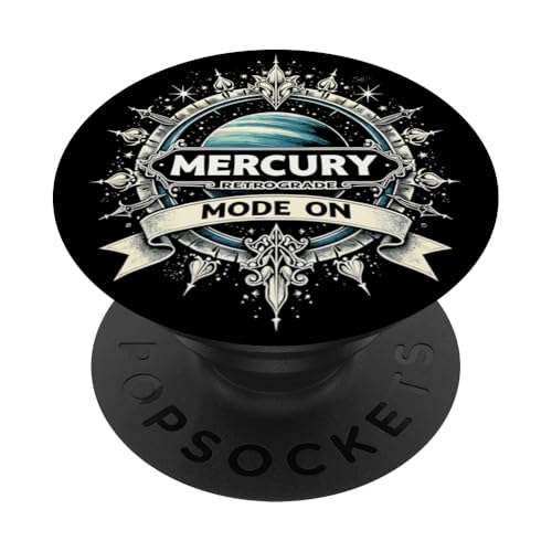 Merkur Rückläufiger Modus Auf Rückläufigkeit PopSockets Klebender PopGrip Merkur Rückläufiger Modus Auf Rückläufigkeit PopSockets Klebender PopGrip von Astrology Enthusiasts Retro Humor