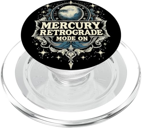 Merkur Rückläufiger Modus Auf Rückläufigkeit PopSockets PopGrip für MagSafe von Astrology Enthusiasts Retro Humor
