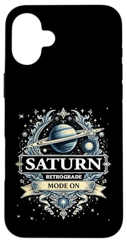 Saturn Rückläufiger Modus Bei Rückläufigkeit Hülle für iPhone 16 Plus von Astrology Enthusiasts Retro Humor