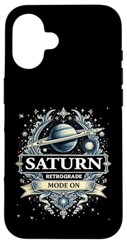 Saturn Rückläufiger Modus Bei Rückläufigkeit Hülle für iPhone 16 von Astrology Enthusiasts Retro Humor