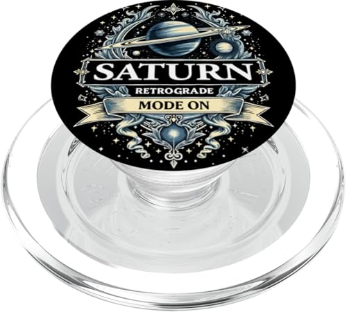 Saturn Rückläufiger Modus Bei Rückläufigkeit PopSockets PopGrip für MagSafe von Astrology Enthusiasts Retro Humor