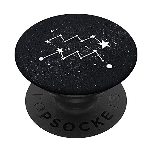 Wassermann - Cooles Astrologisches Horoskop Tierkreiszeichen PopSockets PopGrip: Ausziehbarer Sockel und Griff für Handys/Tablets mit Tauschbarem Top von Astrology Gifts by Vine Mercantile