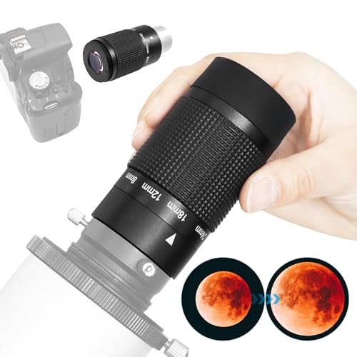 Astromania Zoomokular für Teleskop, 8-24 mm Weitfeld-Zoomokular Variables Power-Design mit T-Gewinde für Astrofotografie, kompatibel mit Teleskop, das Teleskopokular 1,25 Zoll akzeptiert Astromania Zoomokular für Teleskop, 8-24 mm Weitfeld-Zoomokular Variables Power-Design mit T-Gewinde für Astrofotografie, kompatibel mit Teleskop, das Teleskopokular 1,25 Zoll akzeptiert von Astromania