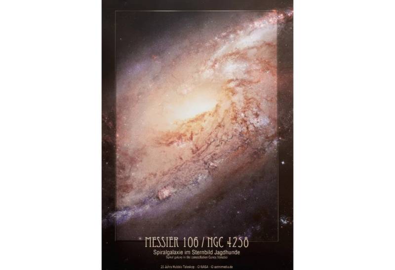 Astromedia Teleskop AstroMedia Poster Spiralgalaxie Messier 106 von Astromedia