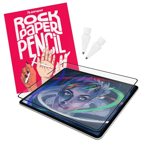 Astropad Rock Paper Pencil 2 – Paper Feel Displayschutzfolie für iPad 10,9 Zoll Fine-Point Apple Pencil Tips 2 Pack – Kompatibel mit Apple Pencil 1. und 2. Generation – Zeichnen – Schreiben von Astropad