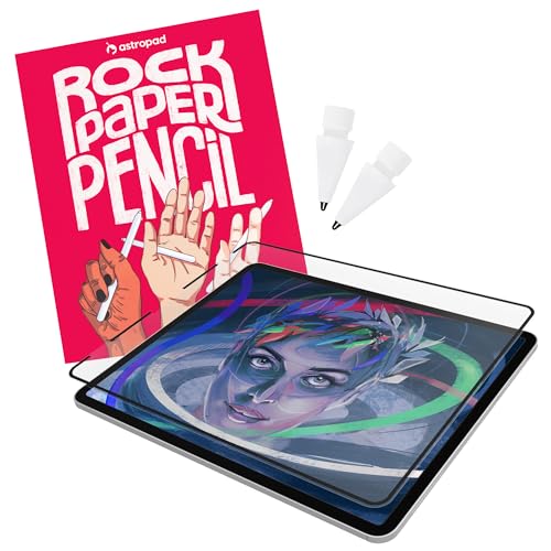 Astropad Rock Paper Pencil 2 - Paper Feel Displayschutzfolie für iPad Mini 6th Gen + Apple Pencil Tips 2 Pack - Kompatibel mit Apple Pencil 1. und 2nd Gen - Metall Bleistiftspitzen - Zeichnen - Astropad Rock Paper Pencil 2 - Paper Feel Displayschutzfolie für iPad Mini 6th Gen + Apple Pencil Tips 2 Pack - Kompatibel mit Apple Pencil 1. und 2nd Gen - Metall Bleistiftspitzen - Zeichnen - von Astropad