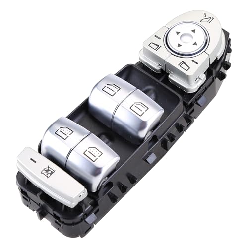 Asudaro 2139054803 Fensterheber Schalter Vorne Links für E-Klasse W213 AMG S213 E200 E63 Elektrischer Fensterheberreglerschalter Hauptfensterschalter Power Master Window Switch A21390548039051 Schwarz von Asudaro