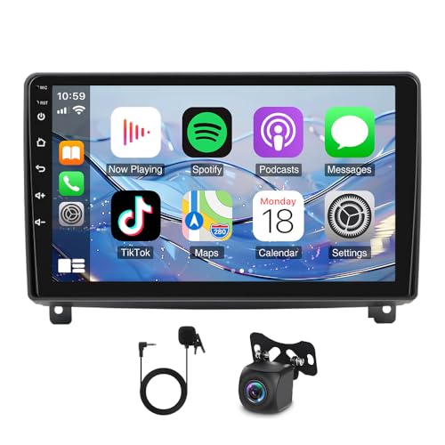 Asudaro Android 14 4G+64G Autoradio für Peugeot 407 2004-2008 9 Zoll Autoradio mit Radio Wireless Carplay Android Auto mit GPS +WiFi + Rückfahrkamera + MIC von Asudaro