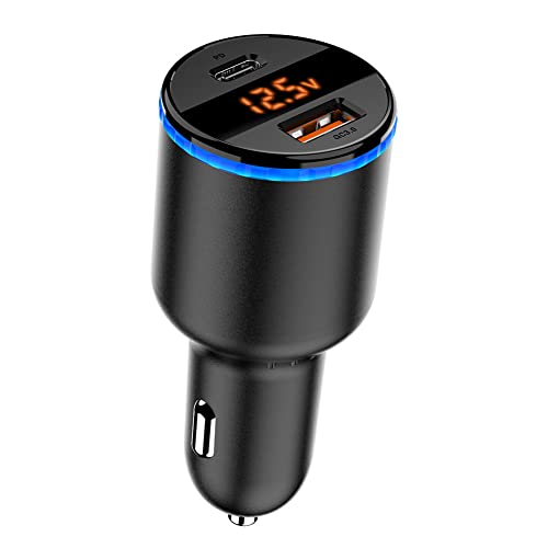 Auto Ladegerät USB C, Asudaro 65W Auto Steckdose USB Adapter PD&QC 3.0 Schnell USB Autoladegerät Zigarettenanzünder USB Ladegerät füriPhone11/11 Pro Max/SE/X/8,GalaxyS20/S10,AirPods,Schwarz von Asudaro