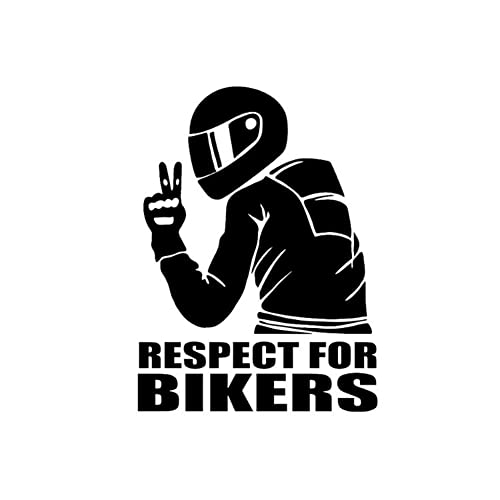 Autoaufkleber Respekt für Biker, Asudaro Lustiger Autoaufkleber Respekt für Biker Vinyl Auto Fenster Aufkleber Auto Motorrad SUV Selbstklebende Autotür Reflektierende Warnaufkleber,Schwarz von Asudaro