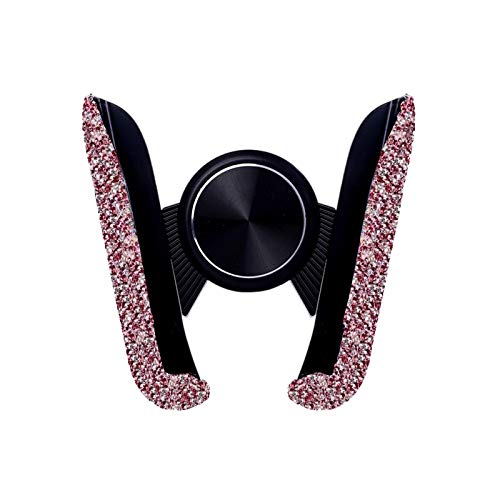 Bling Strass Handyhalter, Asudaro Damen Auto Handyhalterung 360 Grad Drehbare Kfz Handyhalter Luftauslass Phone Mount Smartphone Handyhalter,Rosa von Asudaro