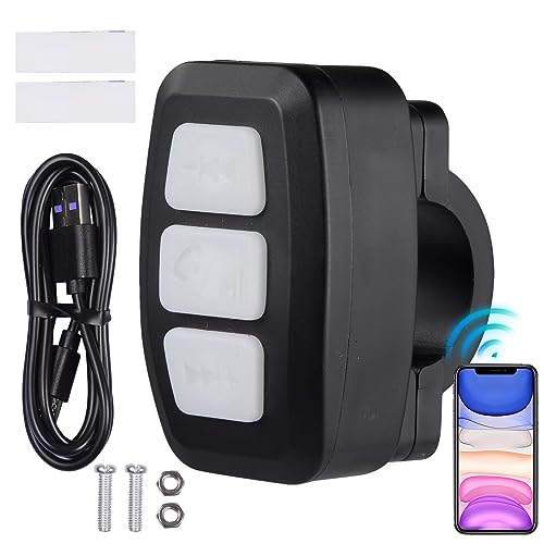 Bluetooth 4.0 Kontrolle Fernbedienung,Asudaro Fahrrad Lenker Fernbedienung Motorrad Lenker Bluetooth Fernbedienung Mit Montage Halterung Kann Anrufe Entgegennehmen/Auflegen Und Musik Abspielen Schwarz Bluetooth 4.0 Kontrolle Fernbedienung,Asudaro Fahrrad Lenker Fernbedienung Motorrad Lenker Bluetooth Fernbedienung Mit Montage Halterung Kann Anrufe Entgegennehmen/Auflegen Und Musik Abspielen Schwarz von Asudaro