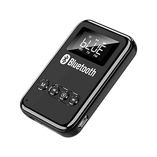 Bluetooth 5.0 Empfänger Sender Automatische Frequenzmodulation Bluetooth Adapter Transmitter Audio Adapter Eingebautes Mikrofon für PC TV Lautsprecher Kopfhörer Autos Home Stereo System,Schwarz von Asudaro