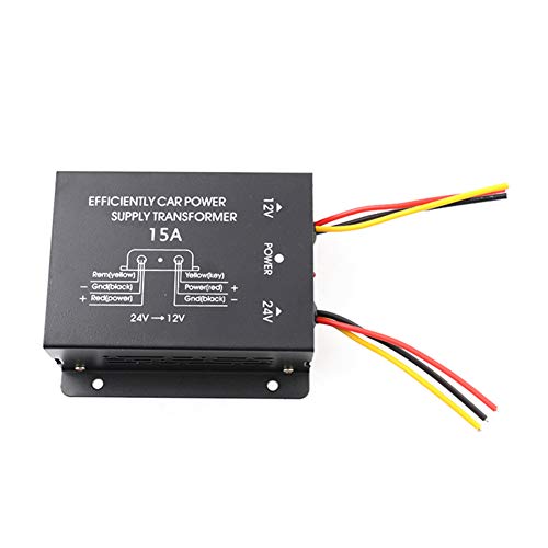 DC 24V zu 12V Spannungswandler Stromrichter 15A 180W Auto Netzteil Wandler Konverter Abwärtstransformator Transformator Trafo Step Down Adapter Konverter für Auto PKW LKW Kfz Motor Boot von Asudaro