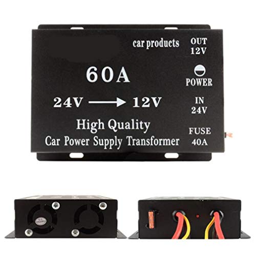 DC 24V zu 12V Spannungswandler Stromrichter 60A 720W Auto Netzteil Wandler Konverter Abwärtstransformator Transformator Trafo Step Down Adapter Konverter für Auto PKW LKW Kfz Motor Boot von Asudaro