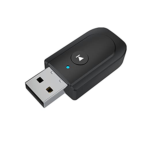 USB Bluetooth 5.0 Sender Empfänger,Asudaro 3 in 1 Bluetooth 5.0 Audio Adapter Mini USB Bluetooth Adapter 3,5-mm Bluetooth Aux Adapter für TV PC Autolautsprecher Handy Computer Heimstereoanlage,Schwarz von Asudaro