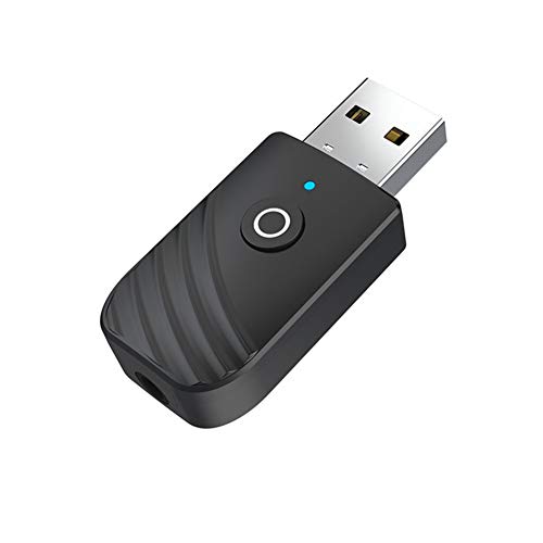 Wireless USB Bluetooth 5.0 Stereo Drahtloser Aux Bluetooth Adapter Universeller Musiksender Bluetooth Empfänger 3-in-1 Bluetooth Audio Adapter für Lautsprecher Autoradio Musik-Soundsystem,Schwarz von Asudaro