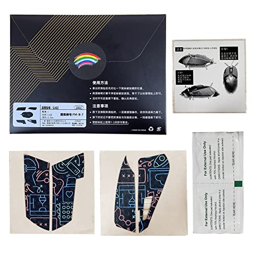 Asukohu G402 G402 Gaming-Maus-Griffband, schweißresistent, feuchtigkeitsableitende Aufkleber, Seitengriffe, 13 x 9 cm von Asukohu