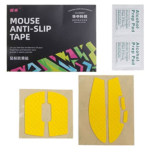 Asukohu HZ-Y Maus-Skates für GPro X Superlight Mäuse, rutschfestes Griffband, gelbe Maus, rutschfestes Griffband für Gpro X Superlight von Asukohu