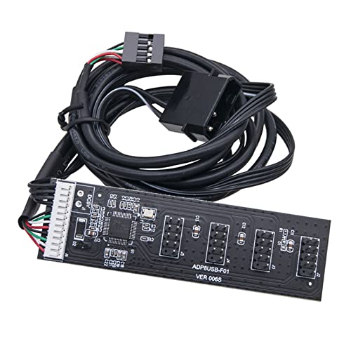 Asukohu Motherboard USB 2.0 9pin Header Connector USB 9Pin Hub Adapter Main Board 1 to 4 Motherboard Extension Cable(20cm) Main Board 9pin Driven Four Multiport Adapter Hub Transceiver von Asukohu