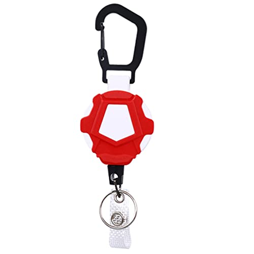 Einziehbarer Ausweishalter aus Stahlschnur, robust, einziehbarer Schlüsselanhänger, einziehbarer Ausweishalter mit Gürtelclip, Drahtseil, Schlüsselanhänger, einziehbarer Schlüsselanhänger mit Gürtel von Asukohu