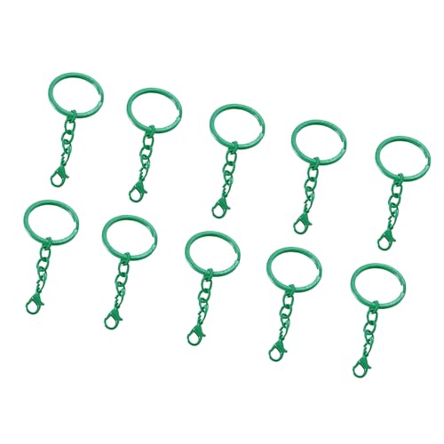 Metallschlüsselringe mit Ketten und Verschlüssen zum Organisieren von Schlüsseln, Schlüsselanhänger-Kits, Schmuckherstellung, 10 Stück Metallschlüsselringe mit Ketten und Verschlüssen zum Organisieren von Schlüsseln, Schlüsselanhänger-Kits, Schmuckherstellung, 10 Stück von Asukohu